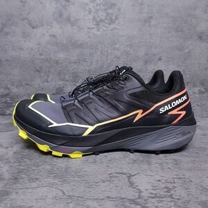 SALOMON Thundercross Hiking Shoes‎ Mens Size 9 Black Orange Yellow